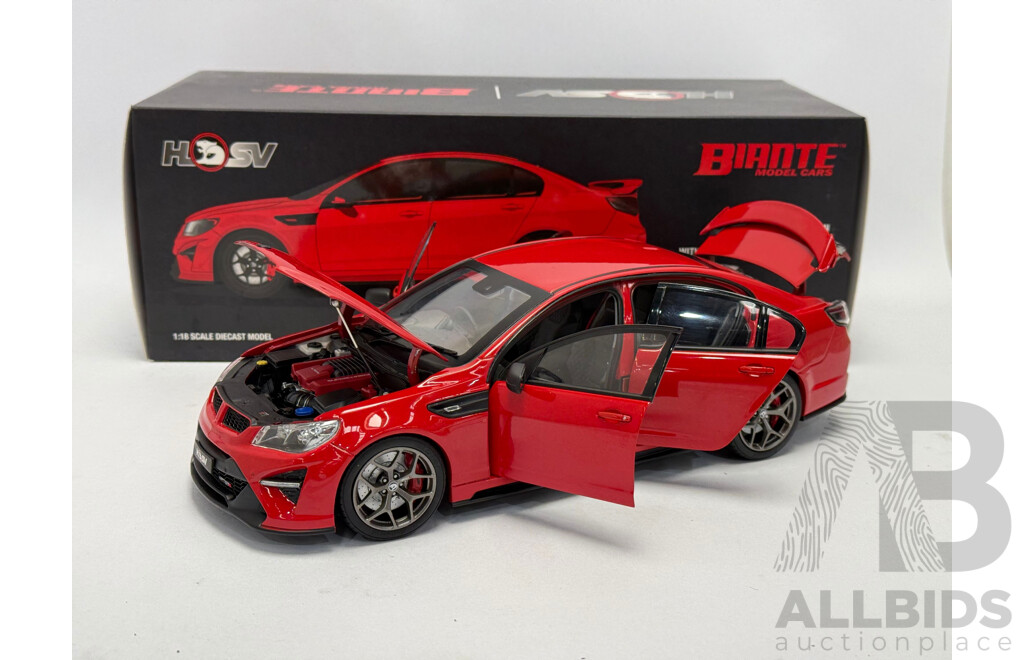 Biante Holden VF HSV Commodore GEN-F2 GTSR - Heron Red - 1/18 Scale