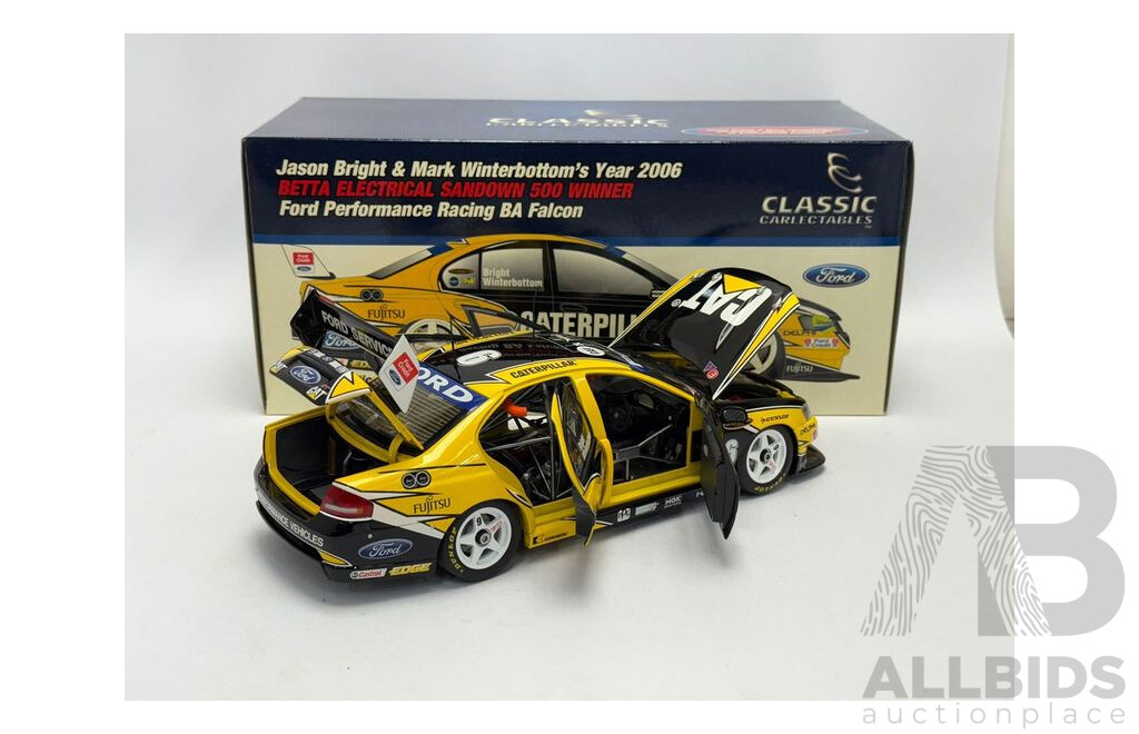 Classic Carlectable 2006 Ford BA Falcon FPR Bright/Winterbottom Sandown Winner - 1/18 Scale