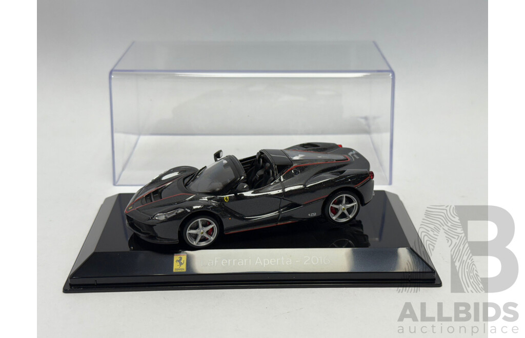 Altaya 2016 Ferrari LaFerrari Aperta Anthracite Black 1:43 Scale Model Car - New