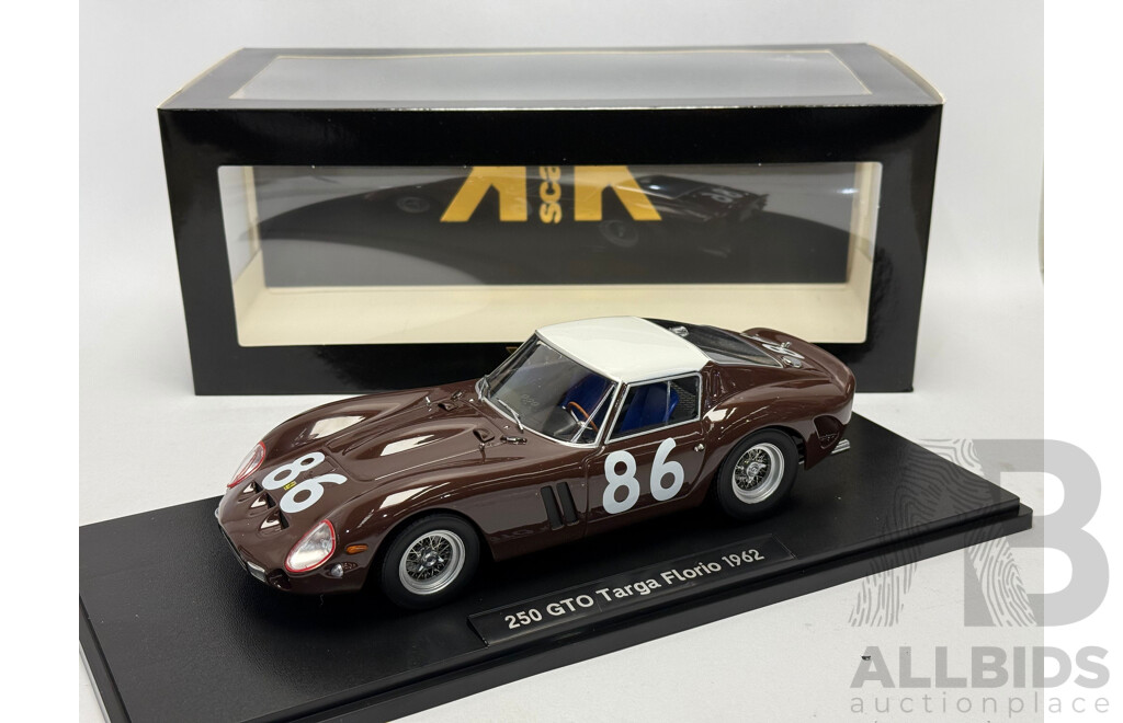 KK-Scale 1962 Ferrari 250 GTO #86 Targa Florio Scarlatti / Ferraro 1:18 Scale Model Car - New