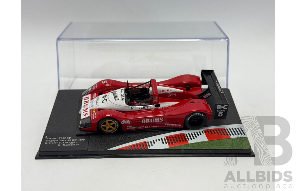 Altaya 1999 Ferrari F333 SP Winner SRWC Magny-Cours Lavaggi / Mazzacane #5 Red / White 1:43 Scale Model Car - New