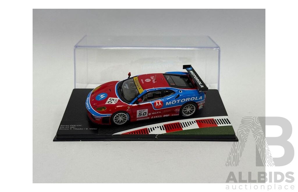 Altaya 2007 Ferrari 430 GTC Winner FIA GT Vilander / Muller #50 Red / Blue 1:43 Scale Model Car - New