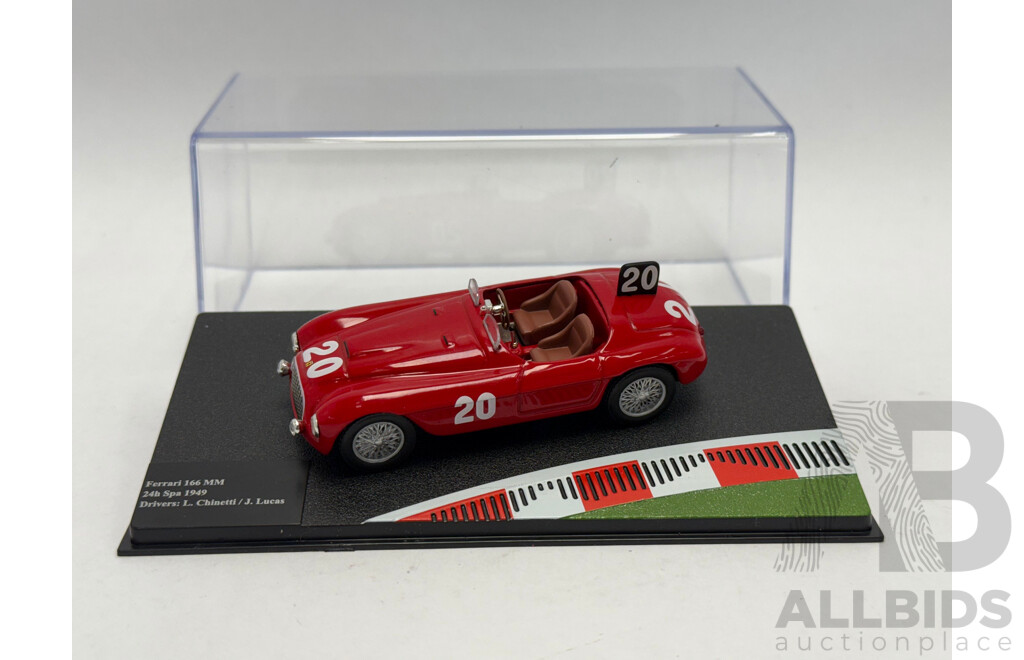 Altaya 1949 Ferrari 166 MM #20 24hr Spa Winner Chinetti / Lucas Rosso Corsa Red 1:43 Scale Model Car - New
