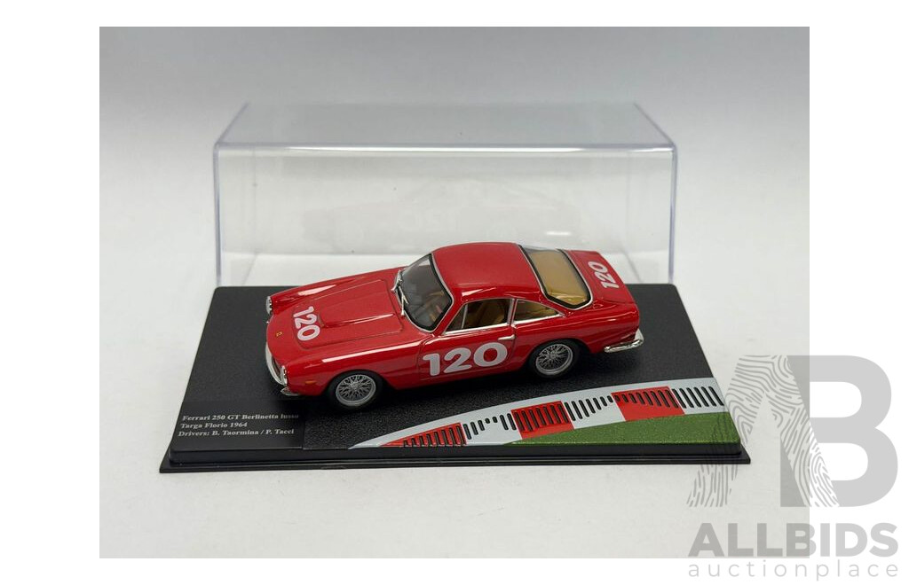 Altaya 1964 Ferrari 250 GT Berlinetta Lusso #120 Targa Florio Taormina / Tacci Rosso Corsa Red 1:43 Scale Model Car - New