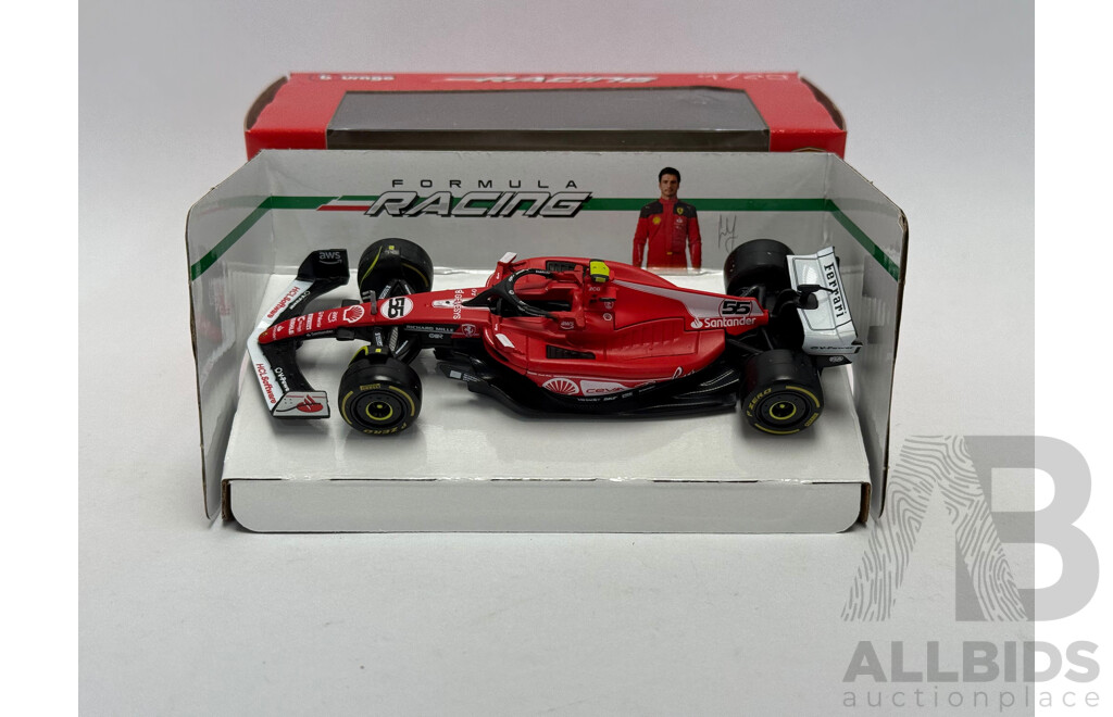 Bburago 2023 Ferrari SF23 Formula 1 Las Vegas Grand Prix Charles Leclerc Red 1:43 Scale Model Car - New