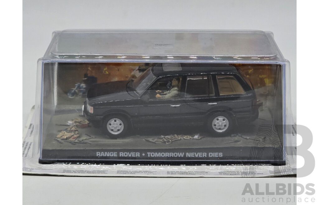GE Fabbri Ltd 1997 Land Rover Range Rover V8 Black - James Bond 007 Tomorrow Never Dies 1:43 Scale Model Car - Sealed in Blister