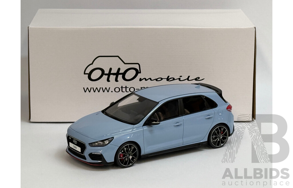 Ottomobile 2017 Hyundai I30 N Performance PDe.2 Light Blue 1:18 Scale Model Car - New