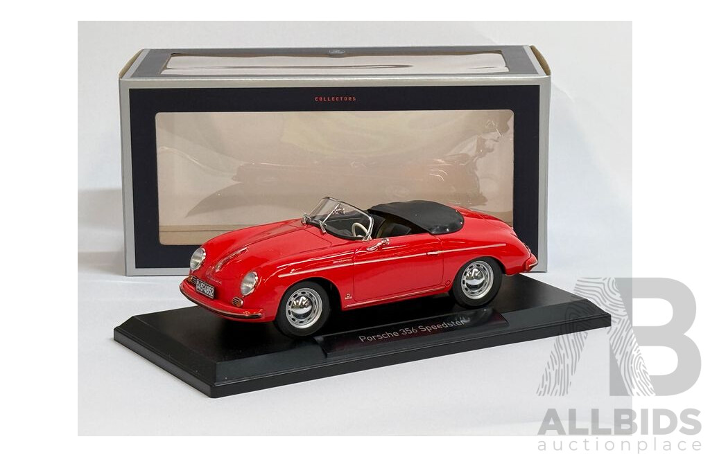 Norev 1954 Porsche 356 Speedster Red 1:18 Scale Model Car - New
