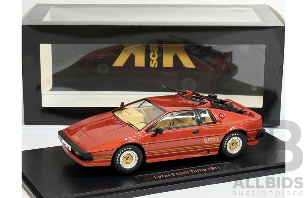 KK-Scale 1981 Lotus Esprit Turbo Movie Version with Ski Copper 1:18 Scale Model Car - New