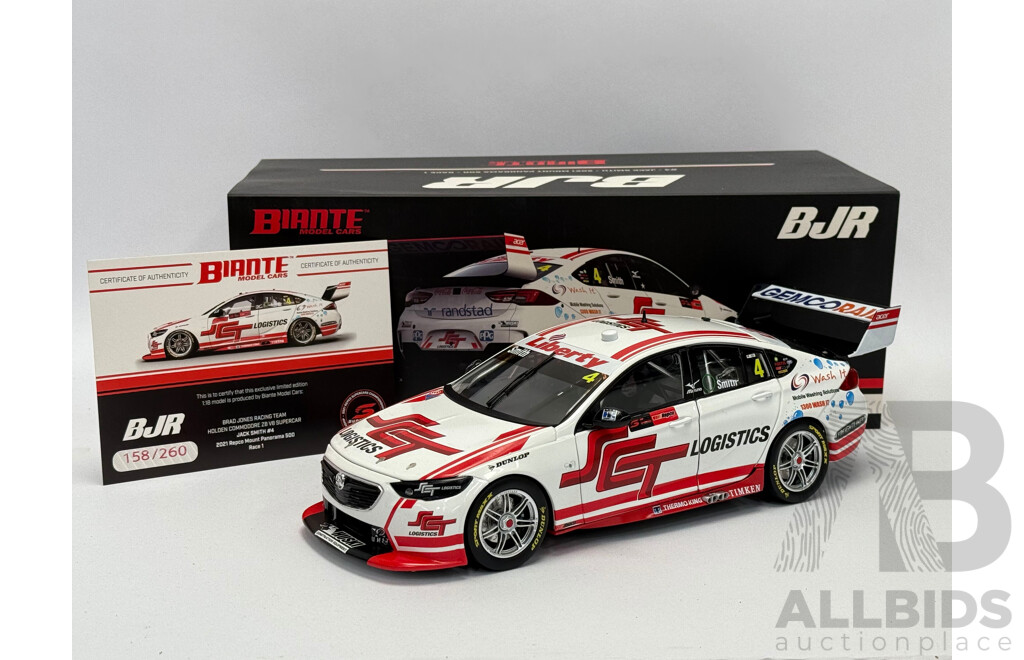 Biante 2021 Holden ZB Commodore V8 Supercar Brad Jones Racing SCT - 1/18 Scale - New