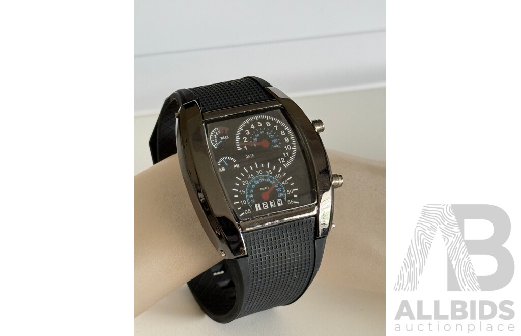 Dashboard Themed Men's Watch