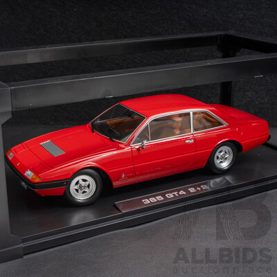 KK-Scale 1972 Ferrari 365 GT4 2+2 Coupe Red 1:18 Scale Model Car - New