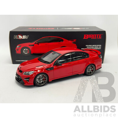Biante Holden VF HSV Commodore GEN-F2 GTSR - Heron Red - 1/18 Scale