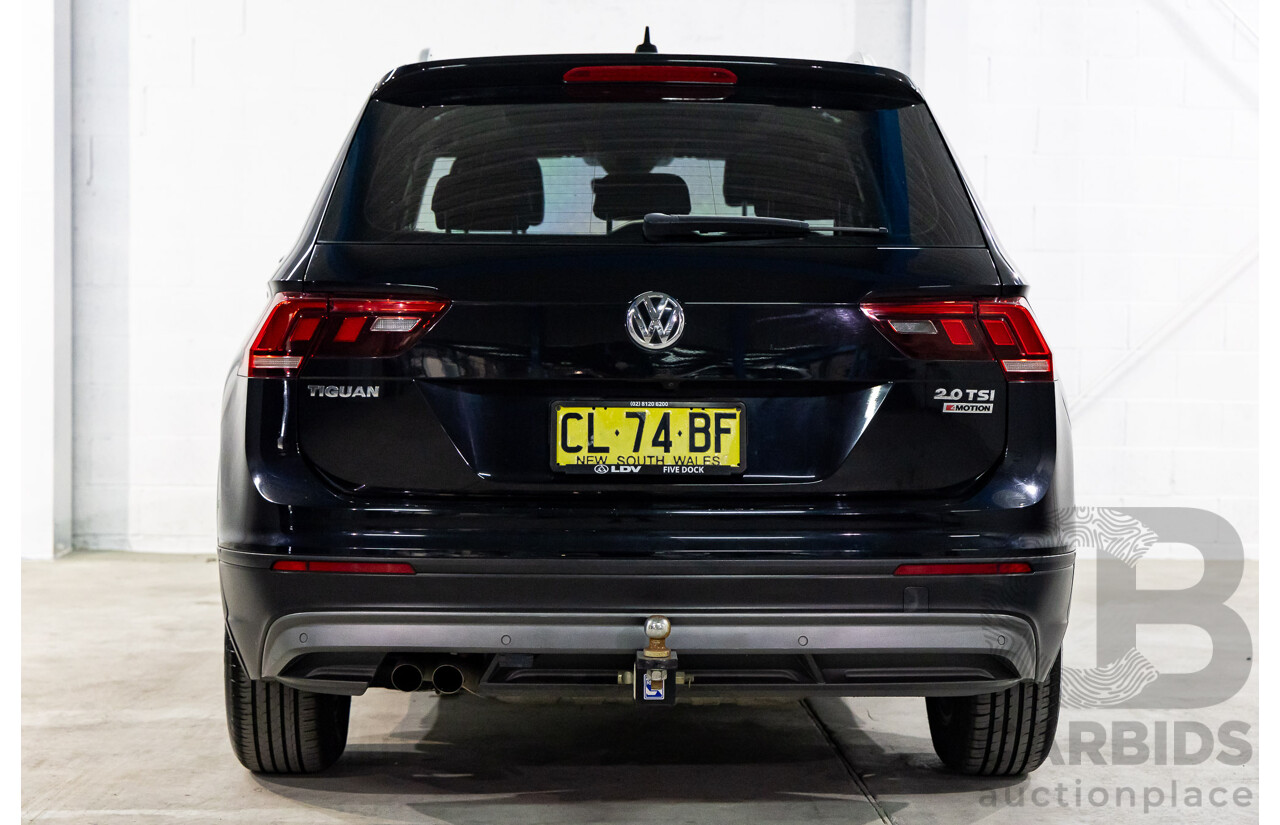 03/2017 Volkswagen Tiguan 132 TSI Comfortline (AWD) 5NA 4D Wagon Deep Black Pearl Turbo 2.0L