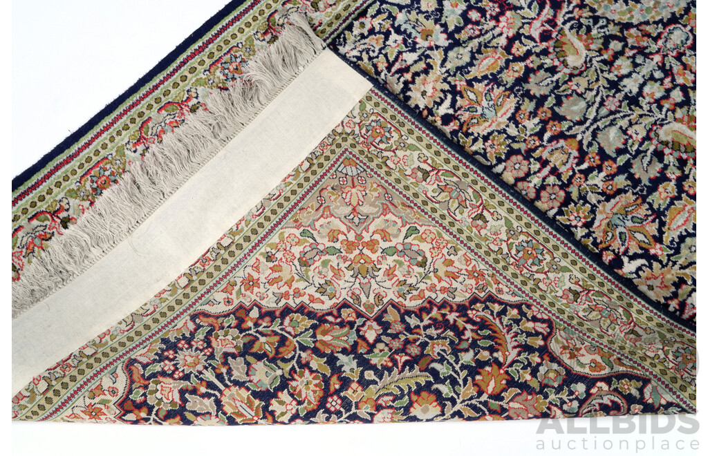 Hand Knotted Silk Sub Continental Persian Style Hallway Runner