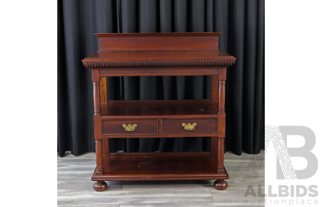 Edwardian Oak Dumb Waiter