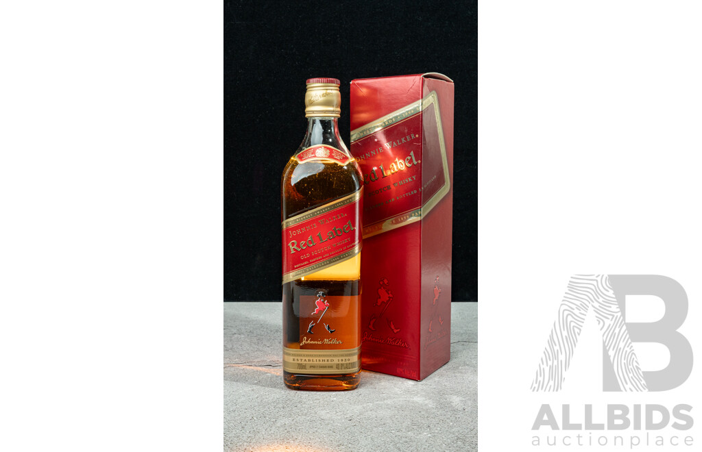 Boxed Johnnie Walker Red Label Old Scotch Whisky