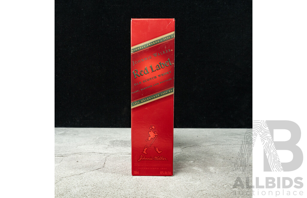 Boxed Johnnie Walker Red Label Old Scotch Whisky