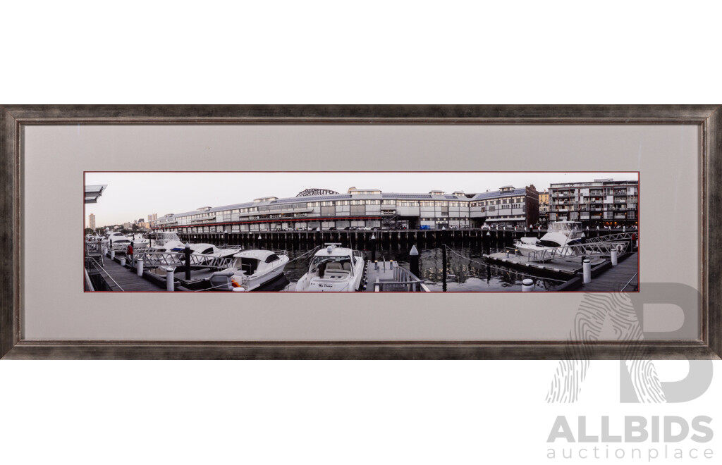 Artist Unknown, (20th Century), Sydney Pier and Harbour, Original Colour Photograph, 34.5 x 97 cm (frame)