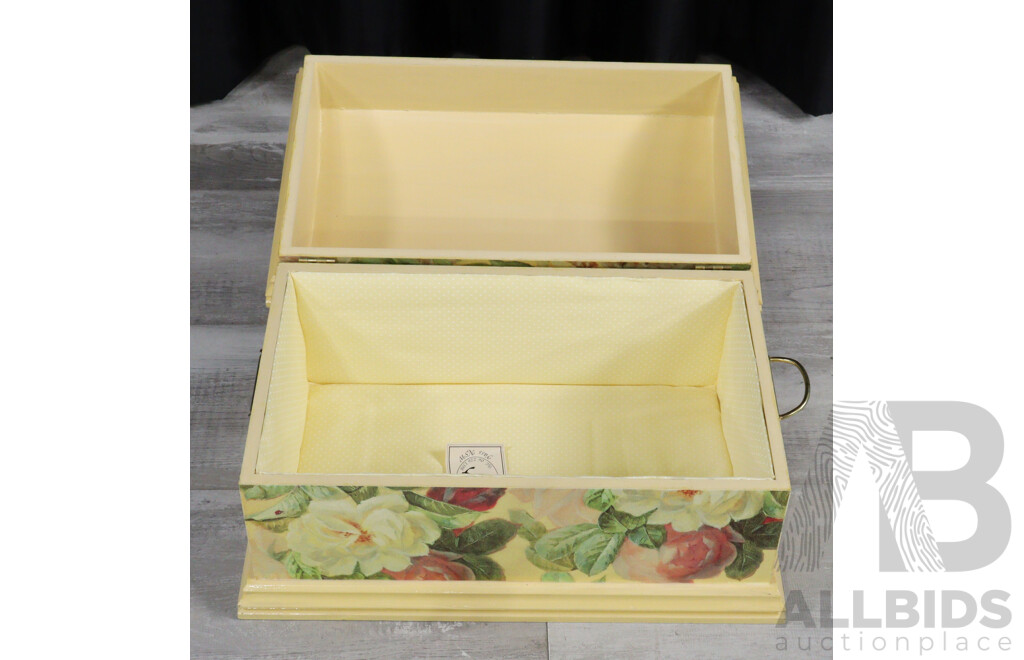 Small Modern Decoupage Dome Top Trunk by PKK, Yass