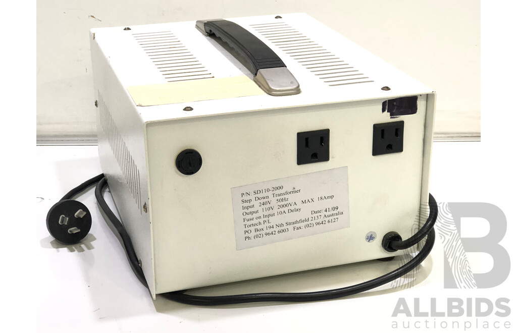 Tortech 240V to 110V Step Down Transformer