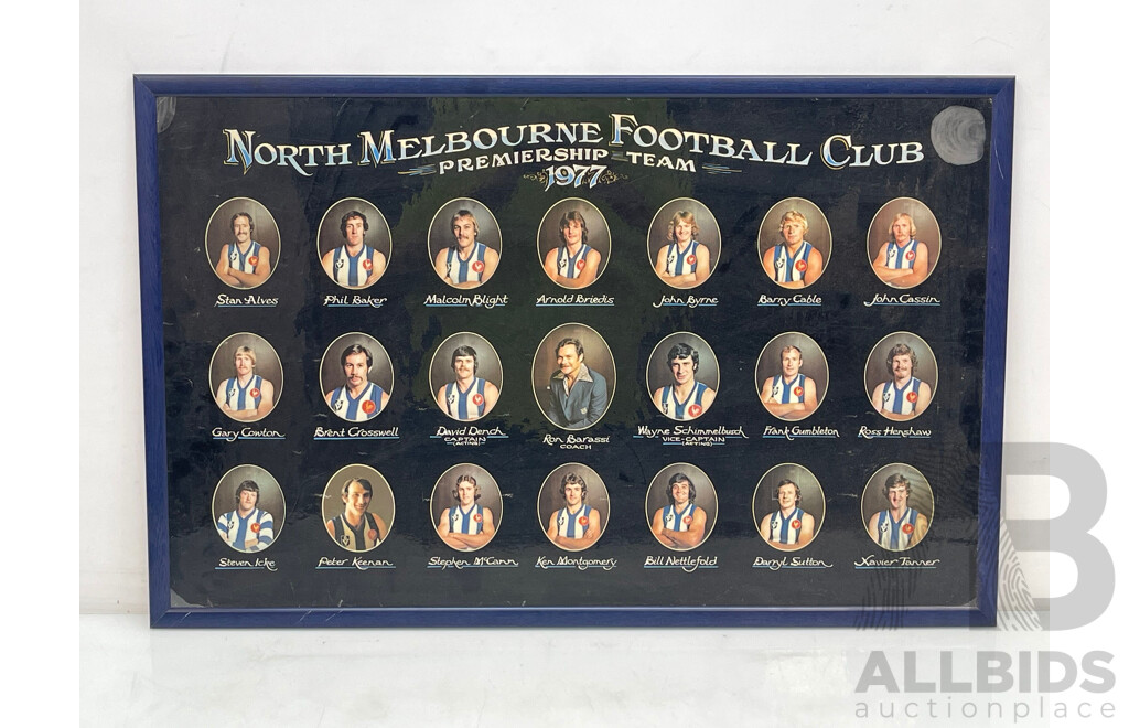 North Melbourne Kangaroos 1977 Premiership Team Poster