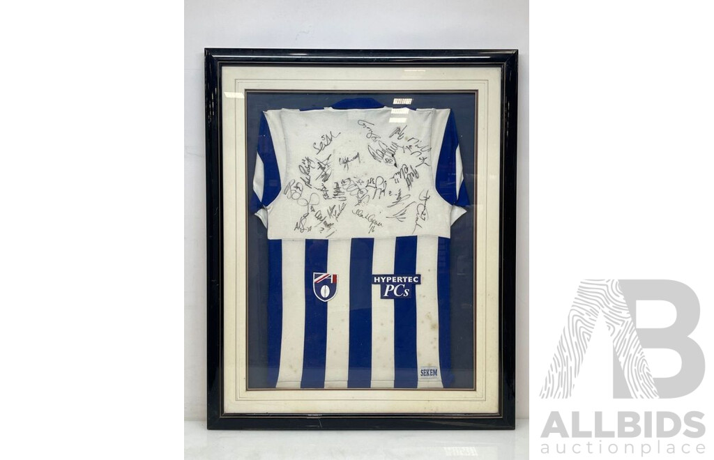 North Melbourne Kangaroos 1996 Premiership Signed Framed Football Guernsey