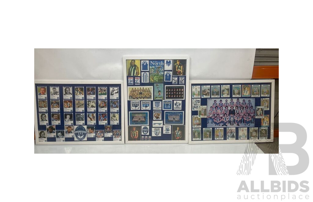 North Melbourne Kangaroos Framed Custom Presentations - Lot of 3