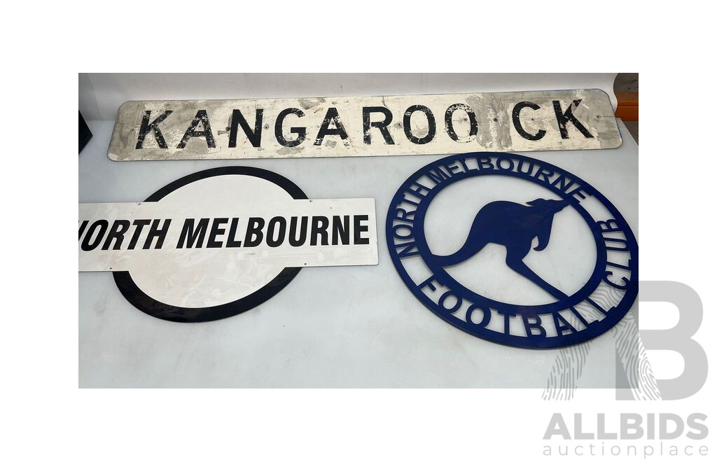 North Melbourne Themed Signs - Lot of 3