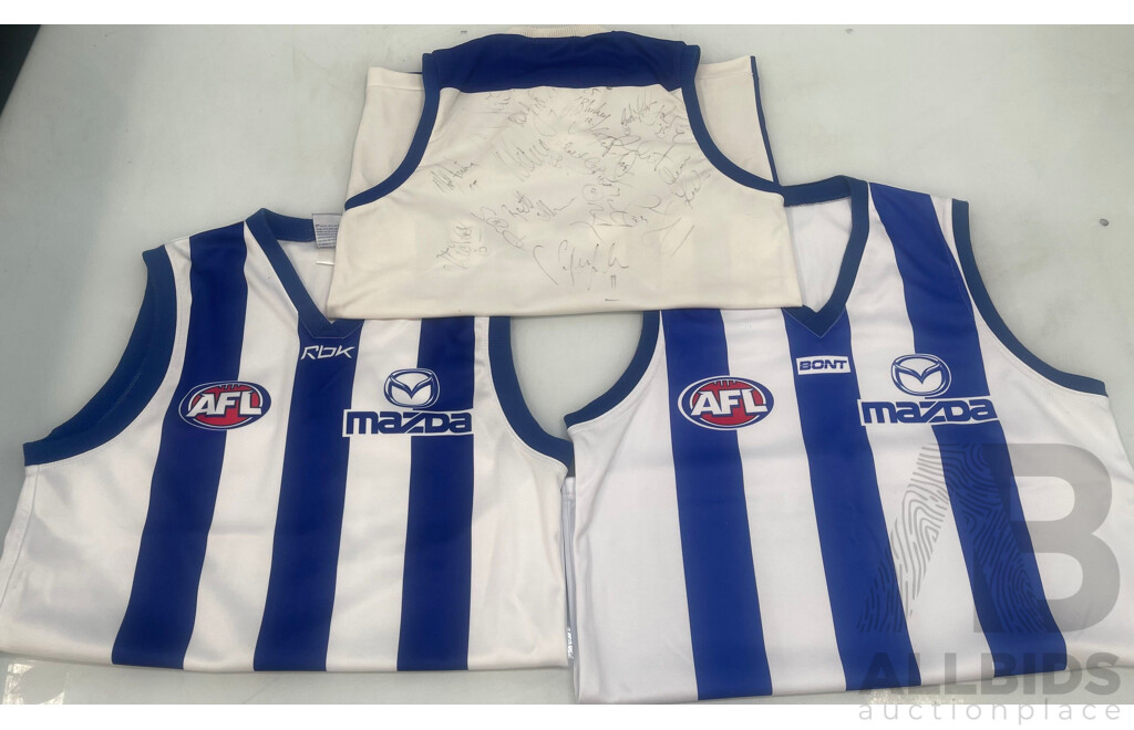 North Melbourne Kangaroos Guernseys - Lot of 3