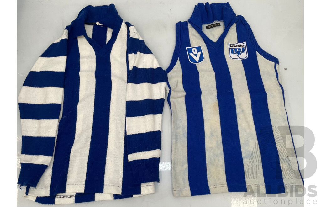 Vintage North Melbourne Kangaroos Guenseys - Lot of 2