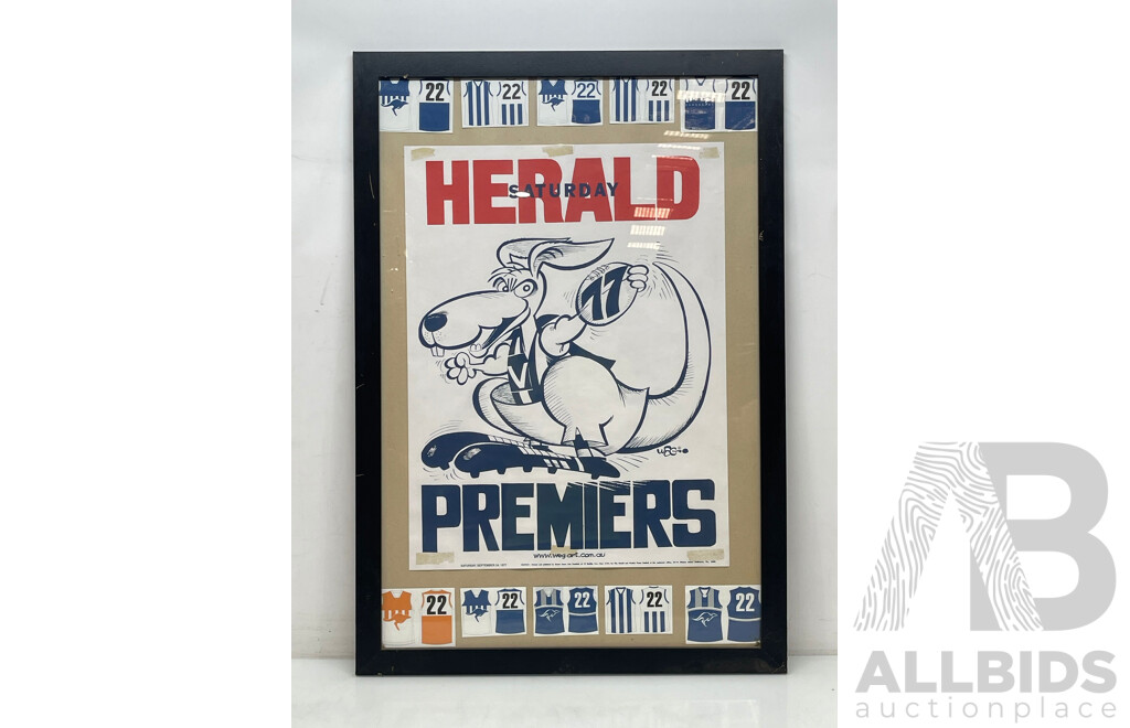 North Melbourne Kangaroos Framed 1977 Premiership Poster