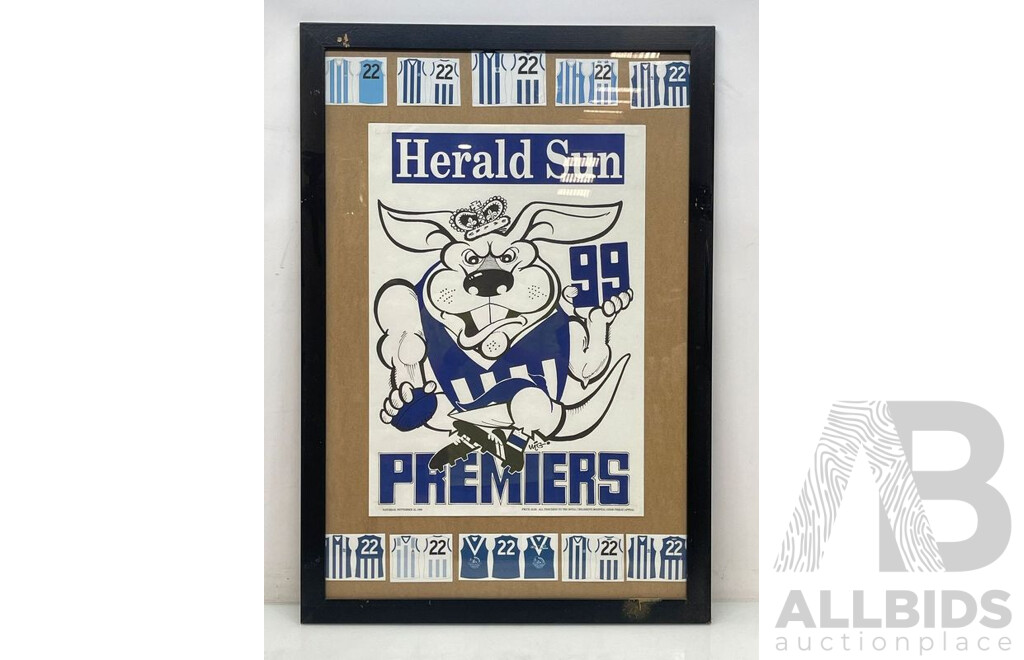 North Melbourne Kangaroos Framed 1999 Premiership Poster