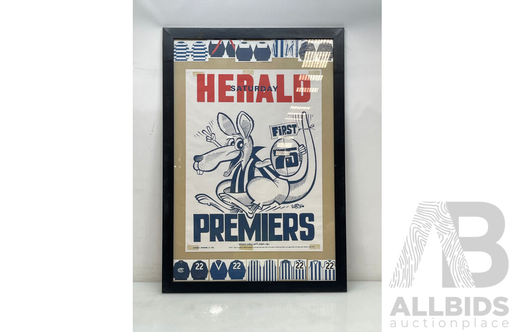 North Melbourne Kangaroos Framed 1975 Premiership Poster