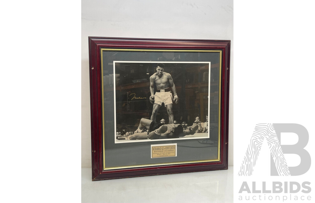 Muhammad Ali Vs Sonny Liston Signed Print