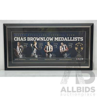 North Melbourne Football Club Brownlow Medalists Signed Print