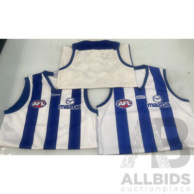 North Melbourne Kangaroos Guernseys - Lot of 3