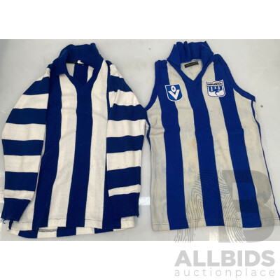 Vintage North Melbourne Kangaroos Guenseys - Lot of 2