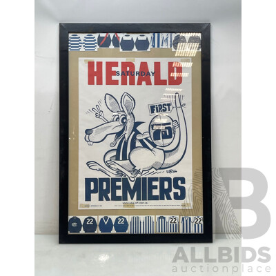 North Melbourne Kangaroos Framed 1975 Premiership Poster