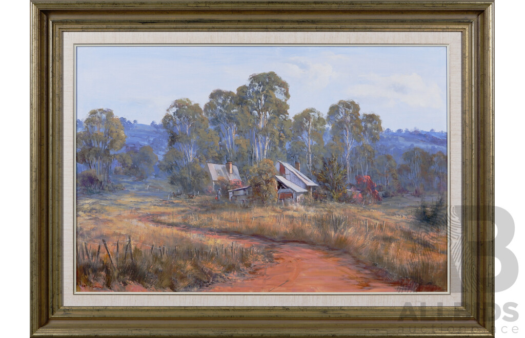 Pat Murphy, (20th Century, Australian, Working C1980s), Old Timer Hill End, Oil on Canvas Board, 82 x 113 cm (frame)