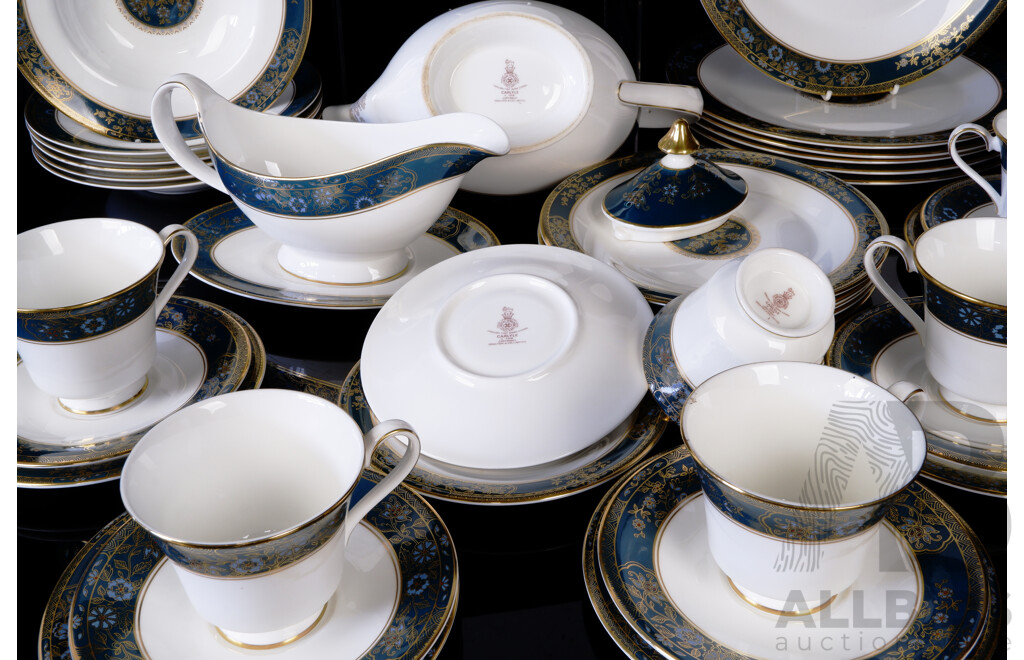 English Royal Doulton Porcelain 39 Piece Tea Service in Carlyle Pattern