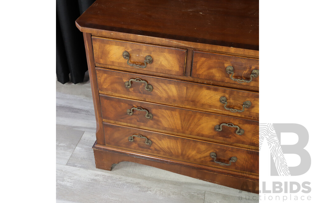 Reproduction Flame Mahogany Nine Drawer Sideboard