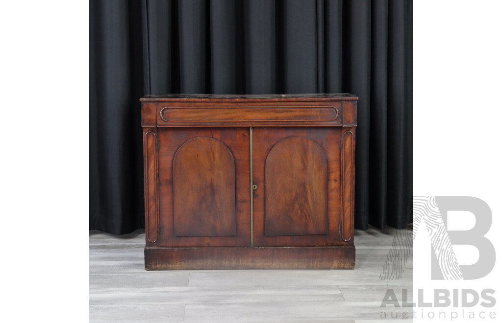 Victorian Flame Mahogany Two Door Credenza