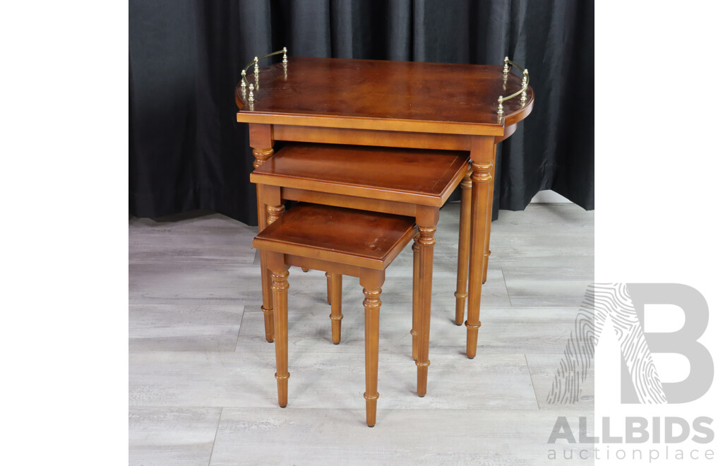 Regency Style Nest of Three Side Tables