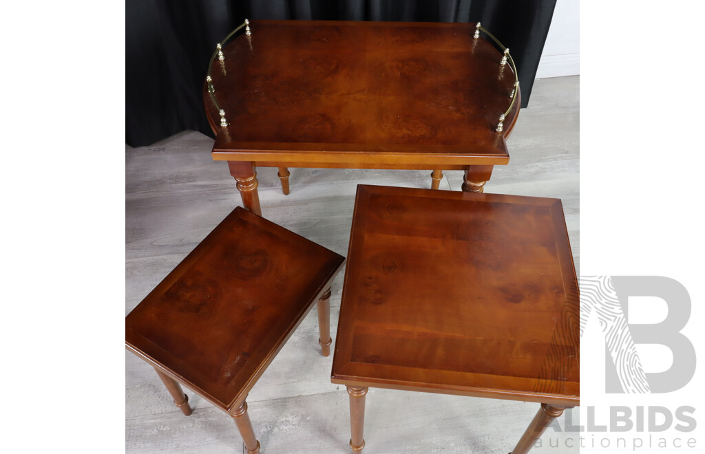 Regency Style Nest of Three Side Tables