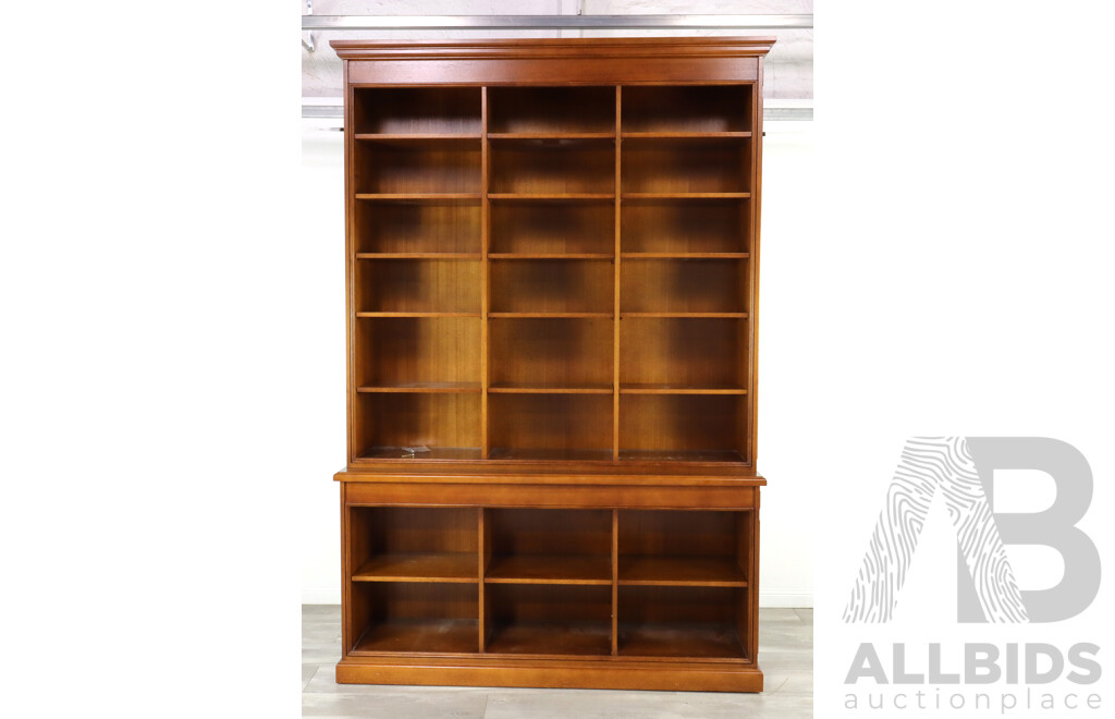 Georgian Style Mahogany Open Library Bookcase