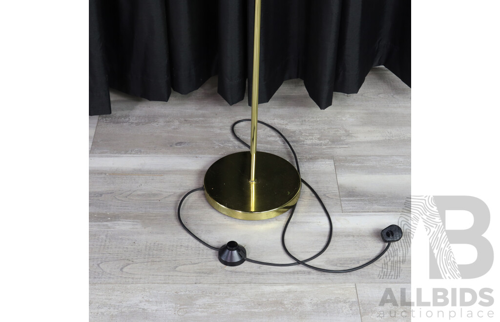 Brass Floor Lamp with Articulated Arm