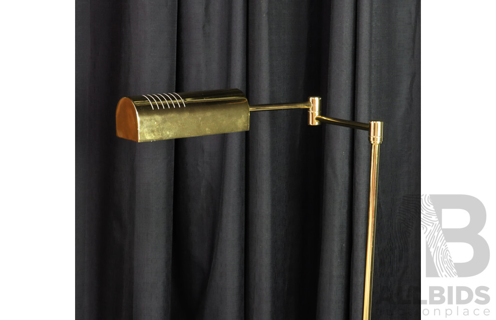 Brass Floor Lamp with Articulated Arm