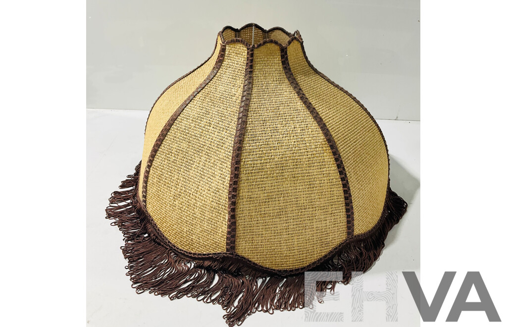Woven Lampshade with Tassels