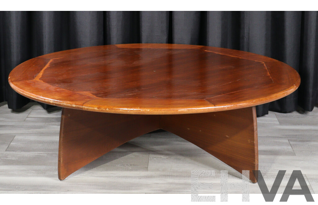 Vintage Round Teak Coffee Table